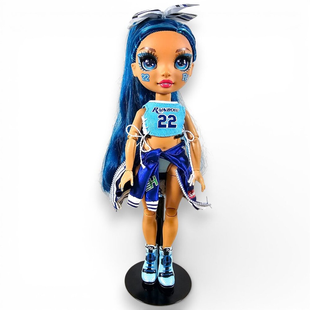 MGA Entertainment Rainbow High Skyler Bradshaw Cheer Doll Blue Outfit 10.5"